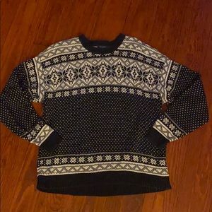 Dockers soft cotton fair isle sweater snowflakes
